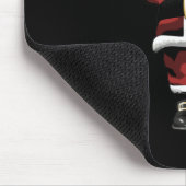 Kerstman geeft de vinger muismat (Hoek)