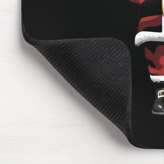 Kerstman geeft de vinger muismat (Hoek)