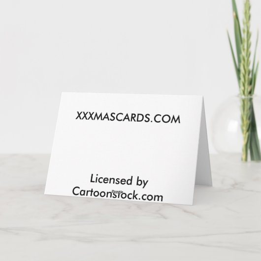 Kerstman geeft de voorkeur aan ondeugend feestdagen kaart (Achterkant)