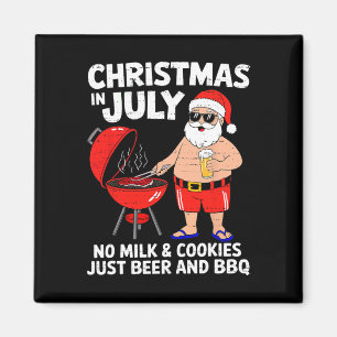 Kerstman Geen Melk Koekjes Alleen Bbq Grappig Kers Magneet