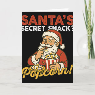 Kerstman Geheime Snack Grappige Popcorn Liefhebber Kaart