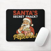 Kerstman Geheime Snack Grappige Popcorn Liefhebber Muismat (Met muis)