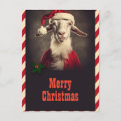 Kerstman geit briefkaart (Voorkant)