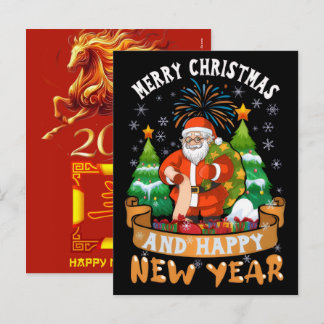 Kerstman Geit Chinees Nieuwjaar 2027 Feestdagenkaart