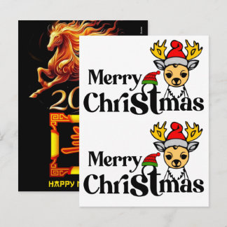 Kerstman Geit Chinees Nieuwjaar 2027 Feestdagenkaart
