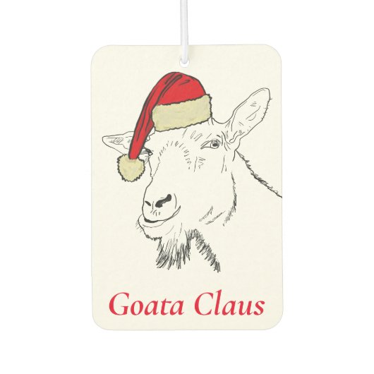 Kerstman Geit een claus Luchtverfrisser (Voorkant)