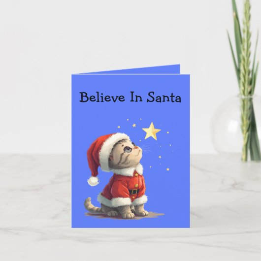 Kerstman gekleed als Kerstman Kaart (Voorkant)