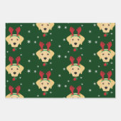 Kerstman Gele Labrador Retriever Hond Inpakpapier Vel (Voorkant)