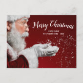 Kerstman Geloof gewoon aangepaste familie foto Briefkaart (Voorkant)