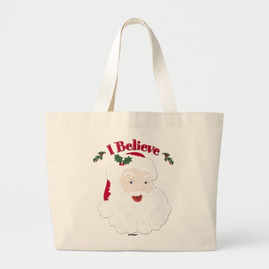  kerstman, geloof ik grote tote bag (Voorkant)
