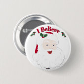 kerstman, geloof ik ronde button 5,7 cm (Voorkant /achterkant)
