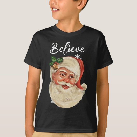kerstman: geloof kerstfamilie t-shirt (Voorkant)