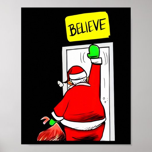 Kerstman Geloof Kerstmis Poster (Voorkant)