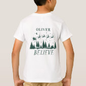 Kerstman geloof Kerstmis traditioneel groen T-shirt (Achterkant)