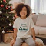 Kerstman geloof Kerstmis traditioneel groen T-shirt<br><div class="desc">Kerstman geloof Kerstmis traditionele moderne vakantie elegante groene gunst t-shirt cadeau ontwerp.</div>