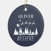 Kerstman geloof Kerstmis traditionele marine Keramisch Ornament (Links)