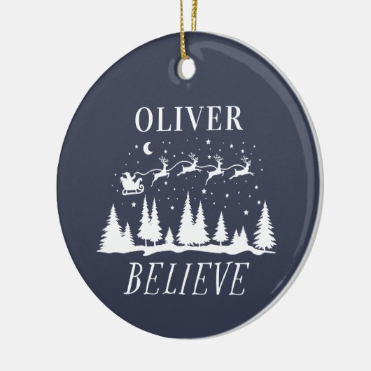 Kerstman geloof Kerstmis traditionele marine Keramisch Ornament (Links)