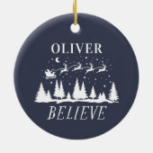 Kerstman geloof Kerstmis traditionele marine Keramisch Ornament (Achterkant)