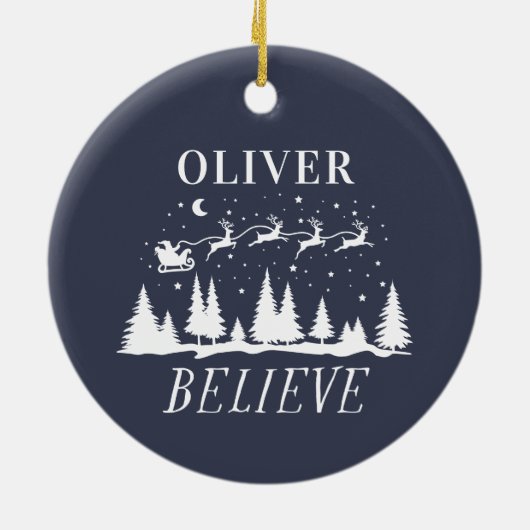 Kerstman geloof Kerstmis traditionele marine Keramisch Ornament (Achterkant)
