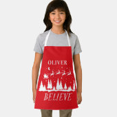 Kerstman geloof Kerstmis traditionele rode foto Schort (Insitu)