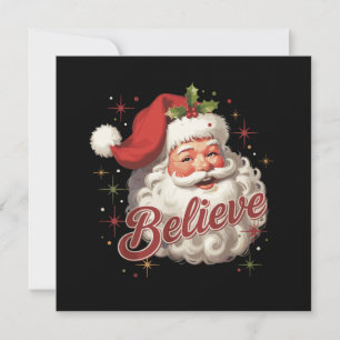 Kerstman geloof Kerstmis Vintage Feestdagenkaart