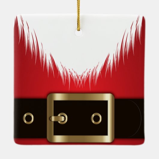 Kerstman gelooft in jou, Kerstmis Keramisch Ornament (Achterkant)