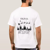 Kerstman gelooft in traditionele kerstfamilie t-shirt (Achterkant)