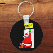 Kerstman gelooft Kerstmis Sleutelhanger (Voorkant)