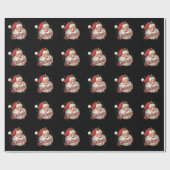 Kerstman gelooft Kerstmis Vintage Cadeaupapier (Vlak)