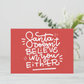 Kerstman gelooft ook niet in jou kaart (Staand voorkant)