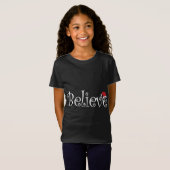 Kerstman GELOVEN Vrolijk Kerstfeest T-shirt (Voorkant volledig)