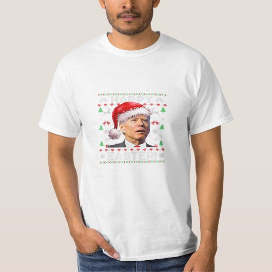 Kerstman Gelukkig Pasen Lelijk T-shirt (Voorkant)