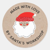 Kerstman gemaakt met liefde Speciale levering Ronde Sticker (Voorkant)