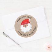Kerstman gemaakt met liefde Speciale levering Ronde Sticker (Envelop)