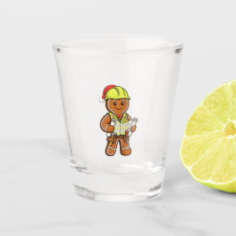 Kerstman Gemberkoek Bouwvakker Kerstmis 2026 Shot Glas