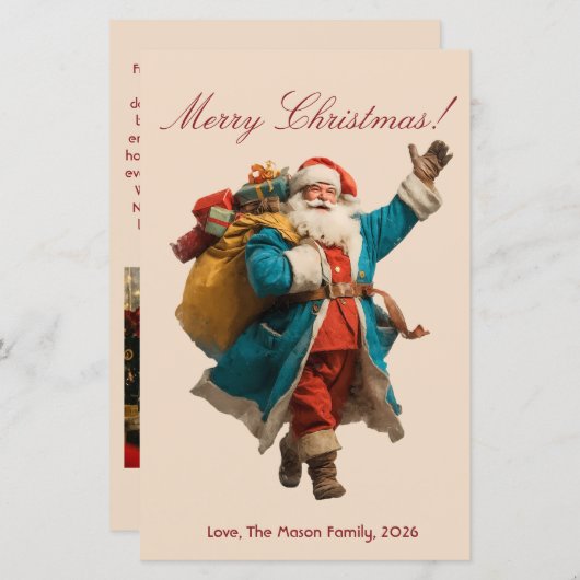  kerstman gepersonaliseerd kerstontwerp (Voorkant / Achterkant)