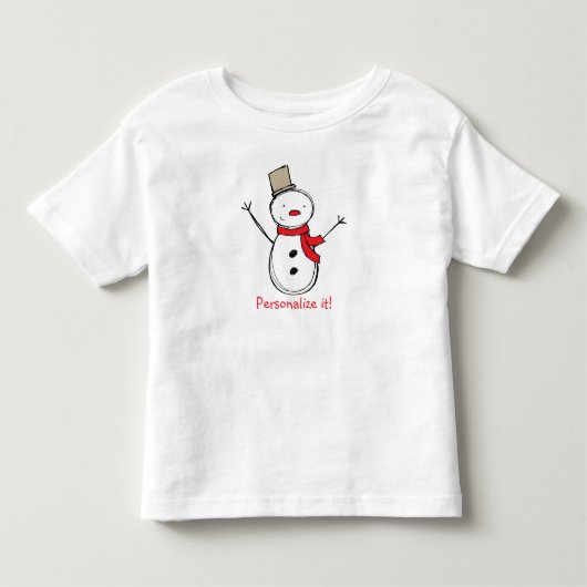 Kerstman Gepersonaliseerd Kinder T-shirt (Voorkant)