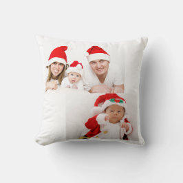 Kerstman - Gepersonaliseerde familie foto-collage  Kussen
