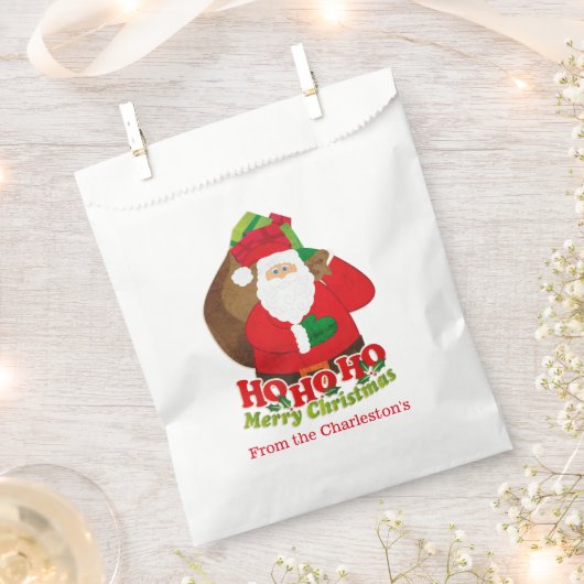 Kerstman gepersonaliseerde gunsttas bedankzakje (Geknipt)