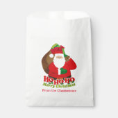 Kerstman gepersonaliseerde gunsttas bedankzakje (Voorkant)
