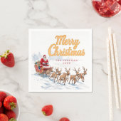 kerstman gepersonaliseerde kerstservetten servet (Insitu)