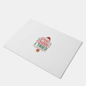 Kerstman geprobeerde kersthoed cadeau doos deurmat (Schuin)