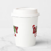 Kerstman geruite ontwerp  papieren bekers (Links)