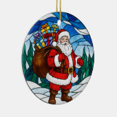 Kerstman Geschenken Dennenbomen Kerst Ornament (Rechts)