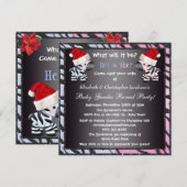 Kerstman Geslacht Laat zebra's en dierlijk afdrukk Kaart (Voorkant / Achterkant)