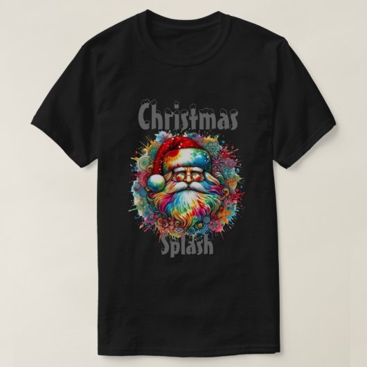 Kerstman geverfd met stropdas t-shirt (Design voorkant)