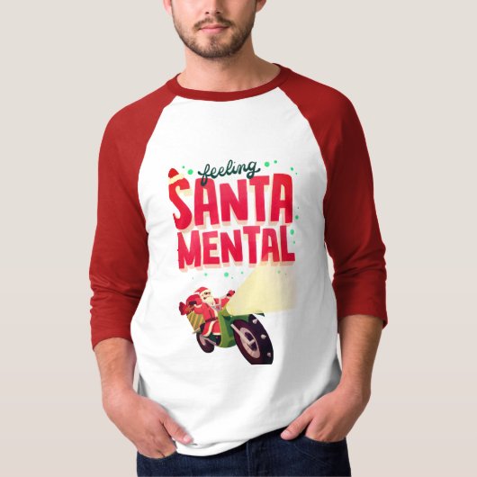 Kerstman gevoel mentaal t-shirt (Voorkant)