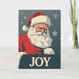 Kerstman gevouwen vakantiegroet in Joy Graphic Des Feestdagen Kaart