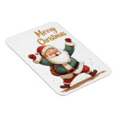 Kerstman gevouwen Wenskaart Magneet (Rechterzijde)