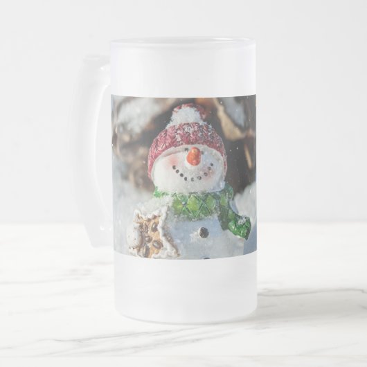 kerstman, gevroren Mok van 16 oz, gevroren glas (Voorkant links)